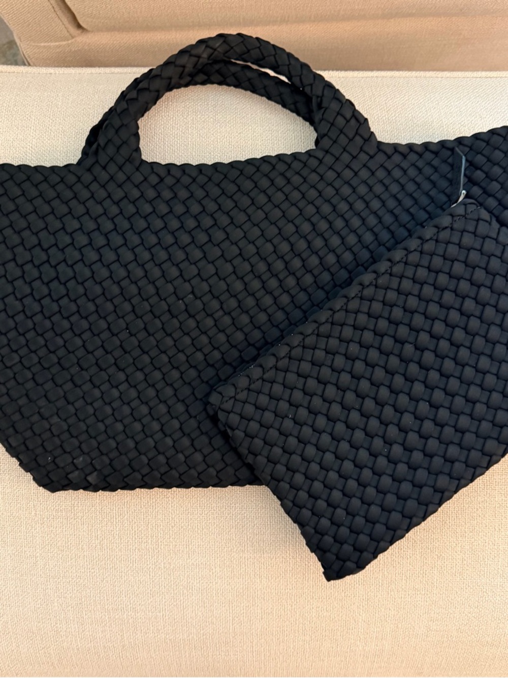 Naghedi St Barth’s Medium  Tote Bag with Matching Pouch